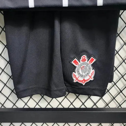 "Camisa Timão Away 23/24 - Torcedor Infantil Preta - Netmantos"