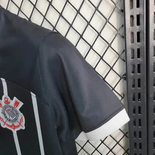 "Camisa Timão Away 23/24 - Torcedor Infantil Preta - Netmantos"