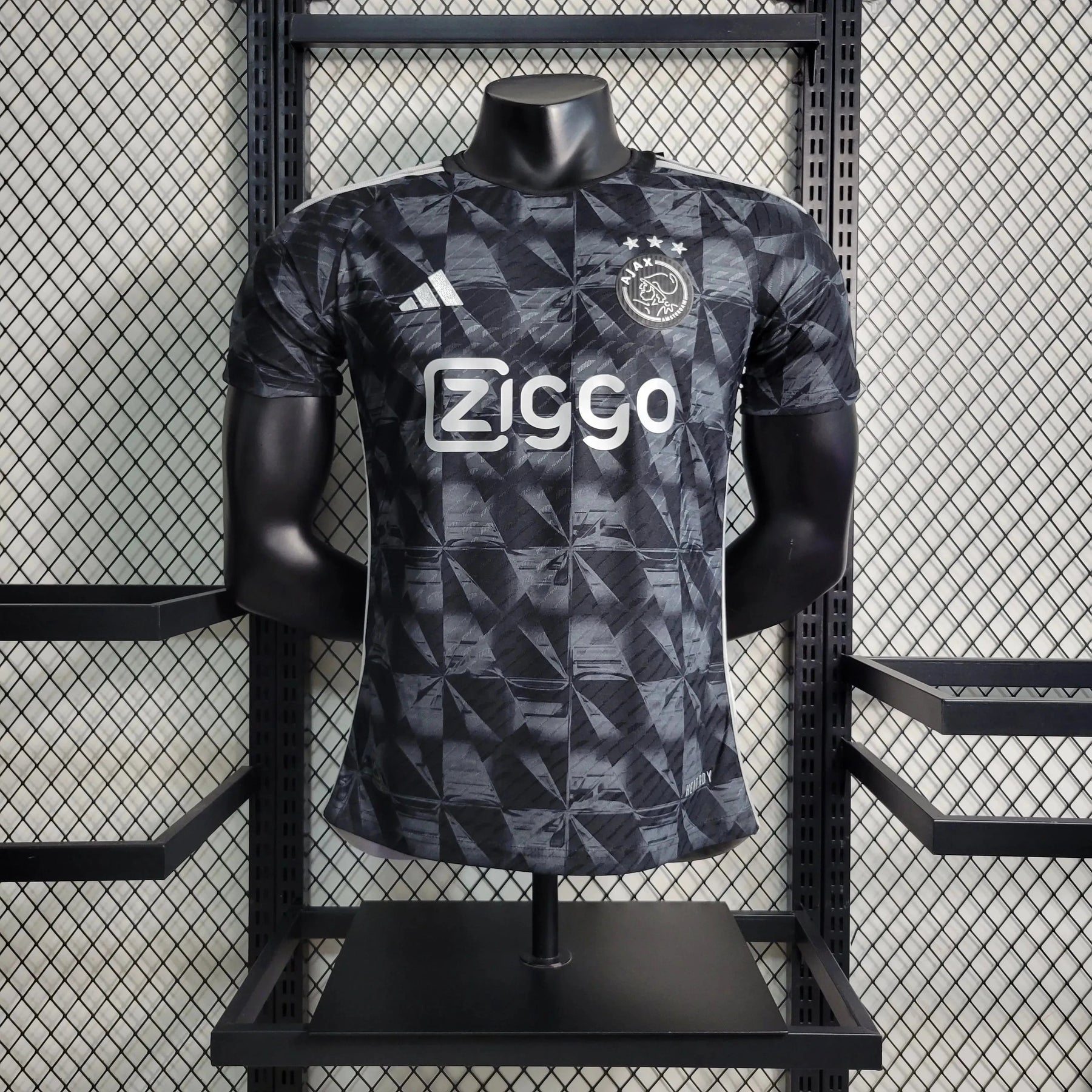 "Camisa Ajax 23/24 - Jogador Masculina Preta - Netmantos"