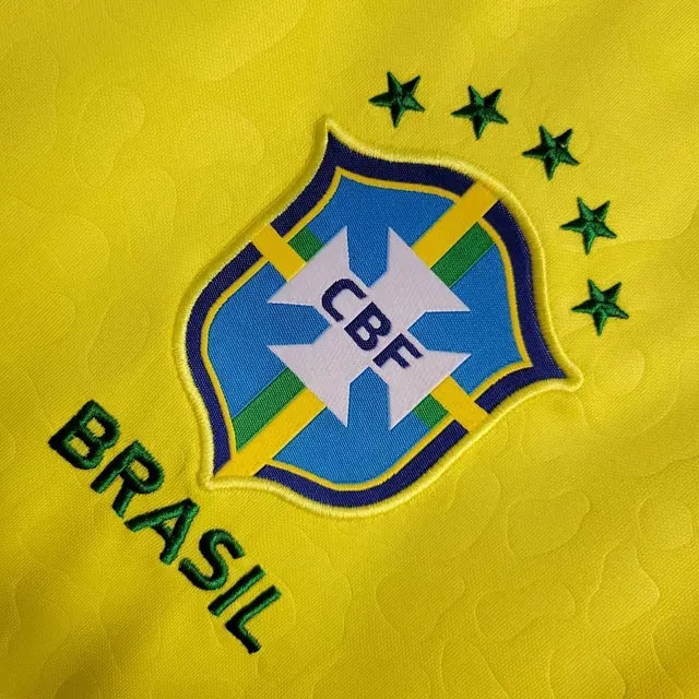 "Camisa Brasil Home 22/23 - Torcedor Masculina Amarela - Netmantos"
