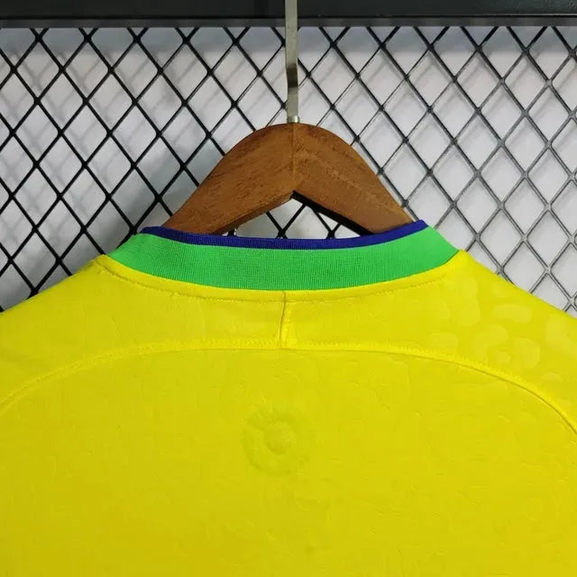 "Camisa Brasil Home 22/23 - Torcedor Masculina Amarela - Netmantos"