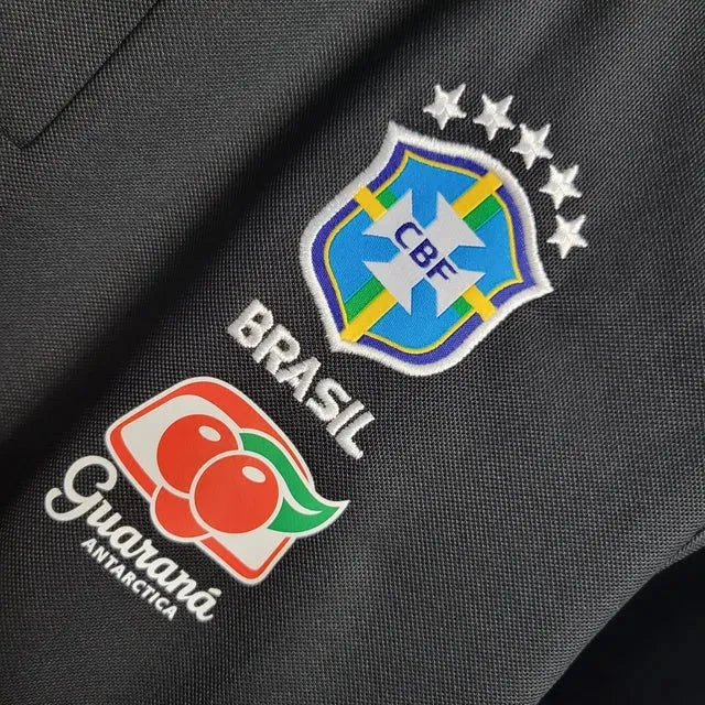"Camisa Brasil Polo - Torcedor Masculina Preta - Netmantos"