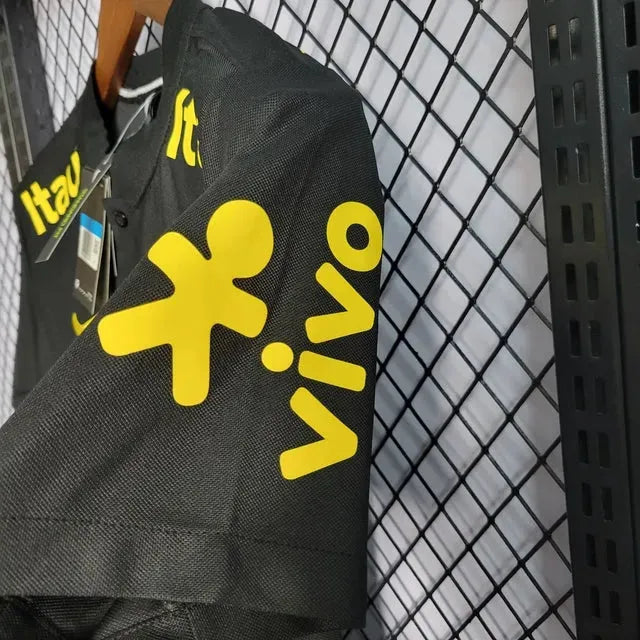 "Camisa Brasil Polo - Torcedor Masculina Preta - Netmantos"