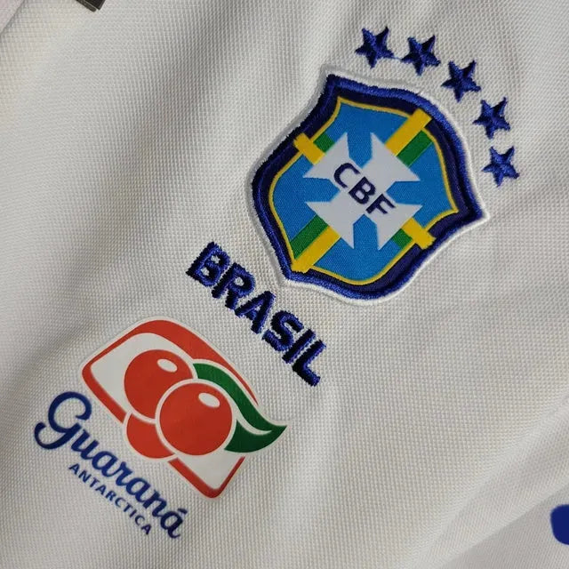 "Camisa Brasil Polo - Torcedor Masculina Branca - Netmantos"