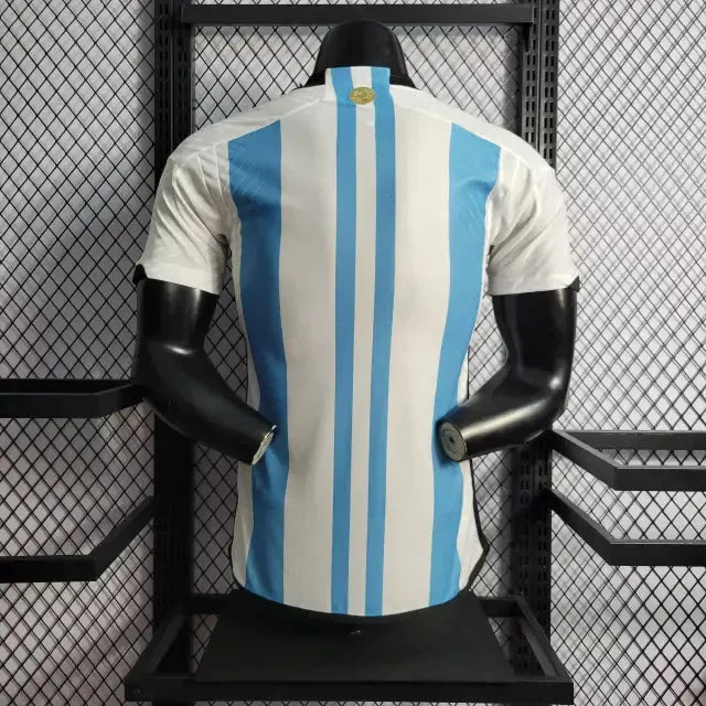 "Camisa Argentina 3 Estrelas Home 22/23 - Jogador Masculina - Netmantos"