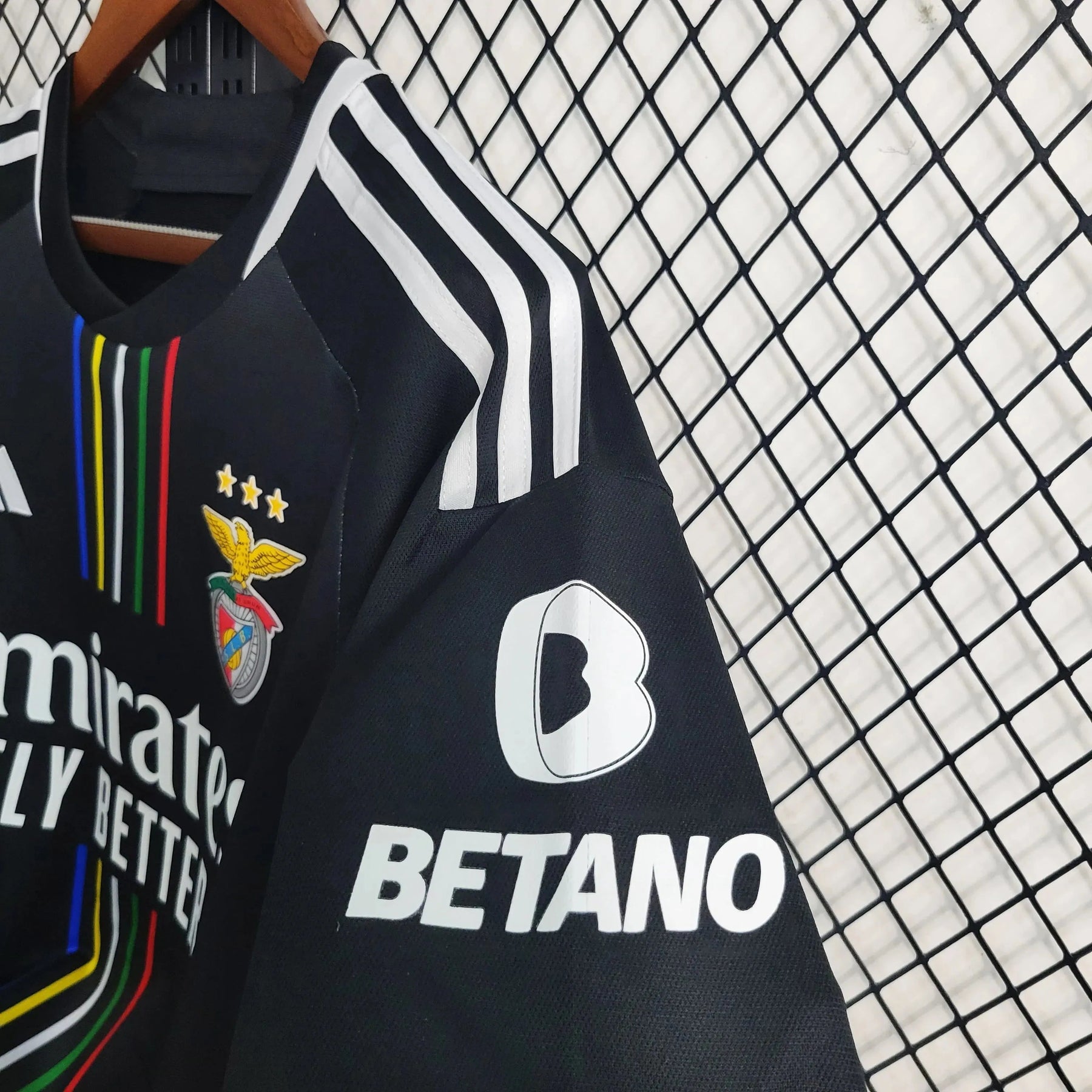 "Camisa Benfica II 23/24 - Torcedor Masculina Preta - Netmantos"