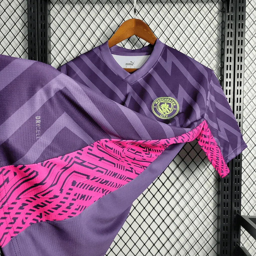 "Camisa Manchester City Goleiro 23/24 - Torcedor Masculina Roxa - Netmantos"