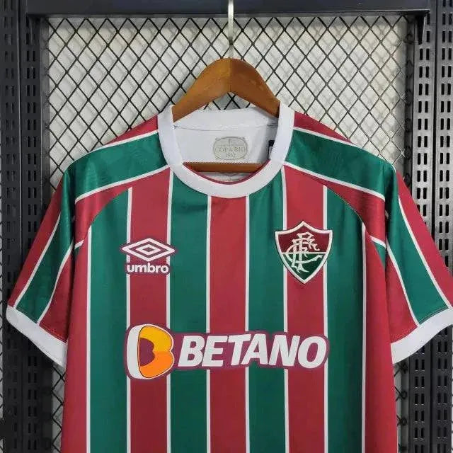 "Camisa Fluminense Home 23/24 - Torcedor Masculina + Patches Libertadores - Netmantos"