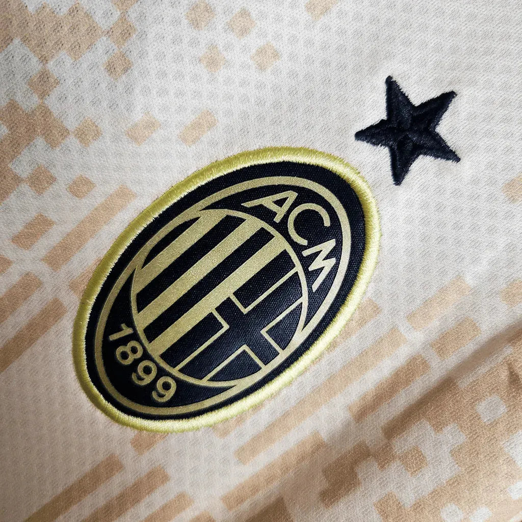 Camisa AC Milan Double 23/24 - Torcedor Masculina Bege - Netmantos