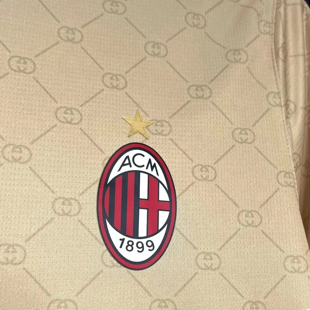 Camisa AC Milan Edição GUCCI 24/25 - Torcedor Masculina Bege - Netmantos
