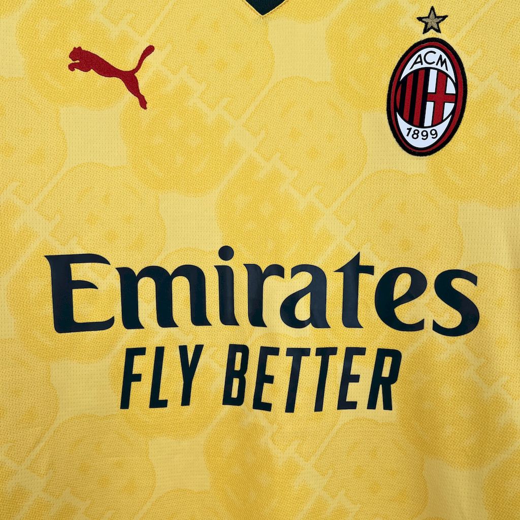 Camisa AC Milan Third Away 25/26 - Torcedor Masculina Amarela