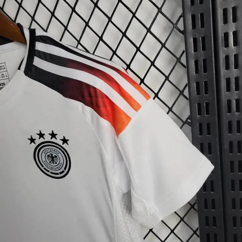 Camisa Alemanha Home 24/25 - Torcedor Infantil Branca e Laranja - Netmantos