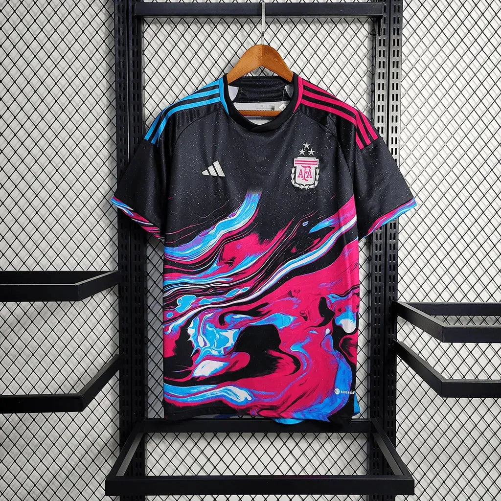 Camisa Argentina Edição Comemorativa 23/24 - Torcedor Masculina Preta e Roxa - Netmantos