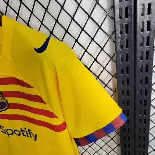 Camisa Barcelona Away IV 23/24 - Torcedor Infantil Amarela - Netmantos