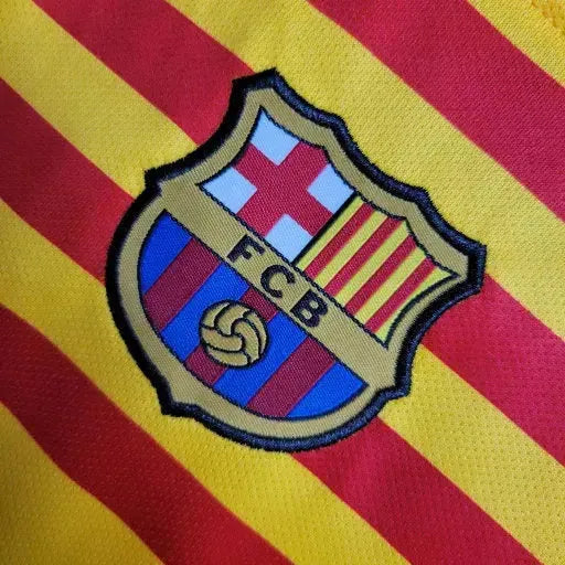 Camisa Barcelona Away IV 23/24 - Torcedor Infantil Amarela - Netmantos