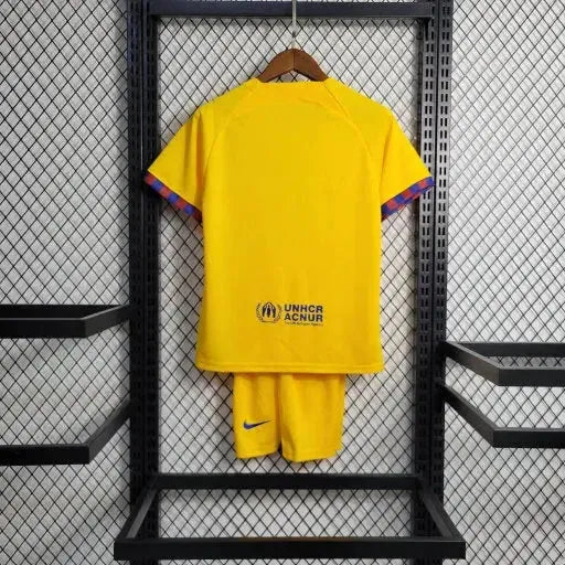 Camisa Barcelona Away IV 23/24 - Torcedor Infantil Amarela - Netmantos