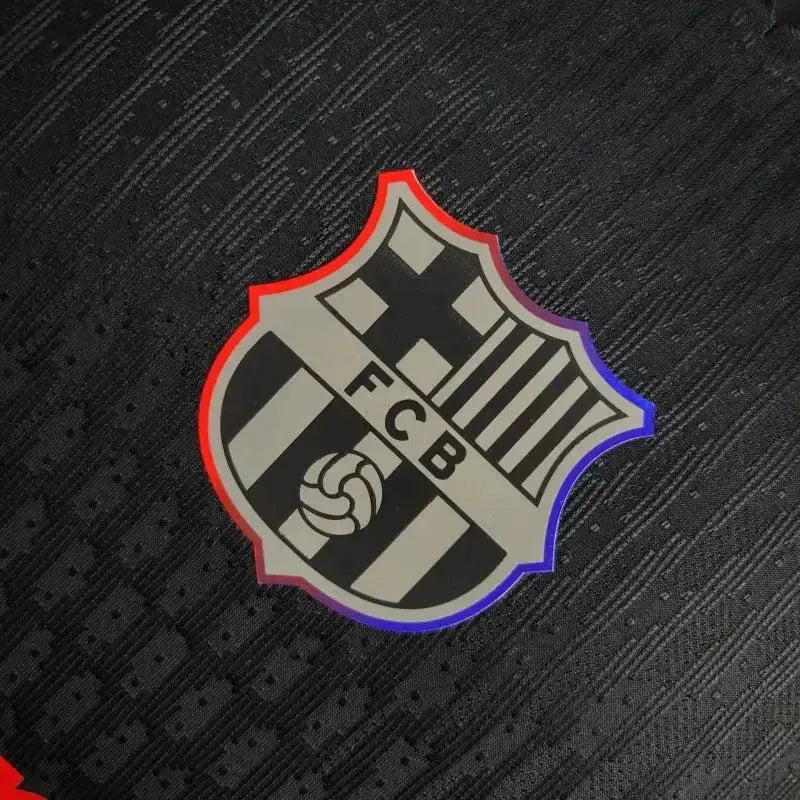 Camisa Barcelona Away 24/25 - Jogador Masculina Preta - Netmantos