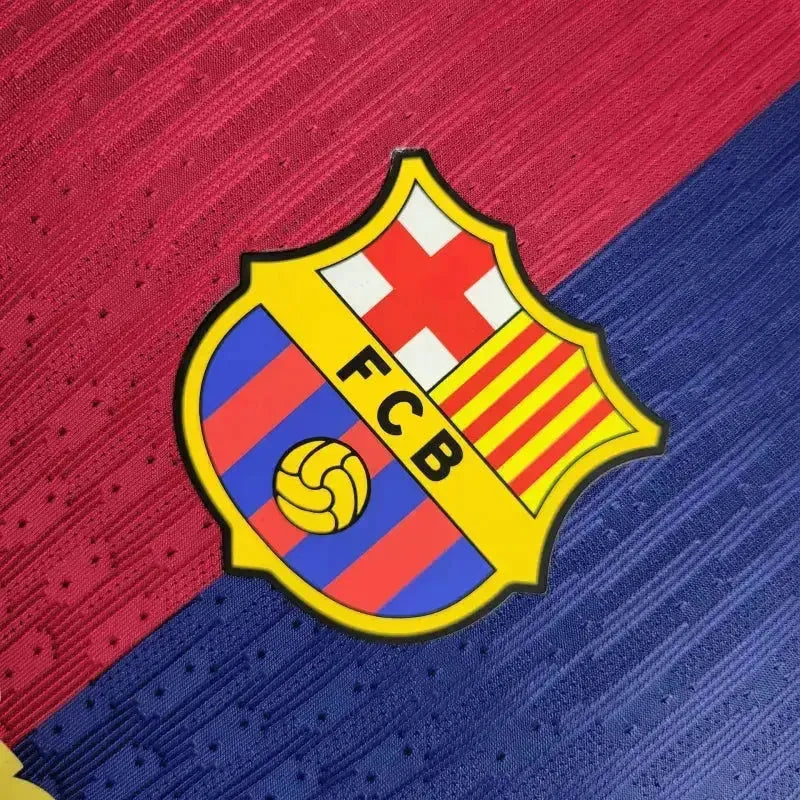 Camisa Barcelona Home 24/25 - Jogador Masculina Azul e Vermelho - Netmantos
