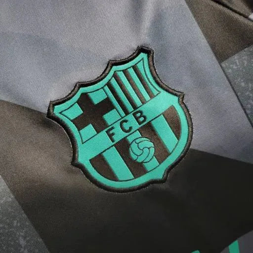 Camisa Barcelona Treino 23/24 - Torcedor Masculina Preta e Verde - Netmantos