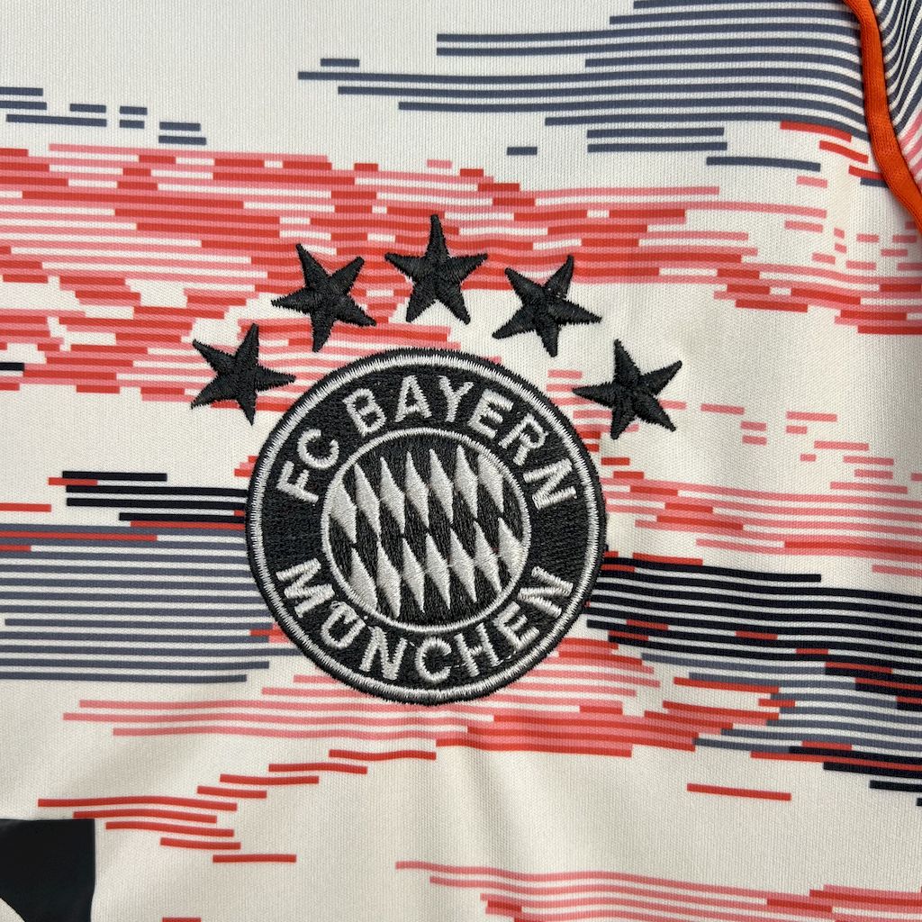 Camisa Bayern Munchen Away 25/26 - Torcedor Masculina Branca e Laranja