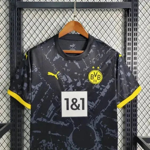 Camisa Borussia Dortmund Away 23/24 - Torcedor Masculina Preta - Netmantos