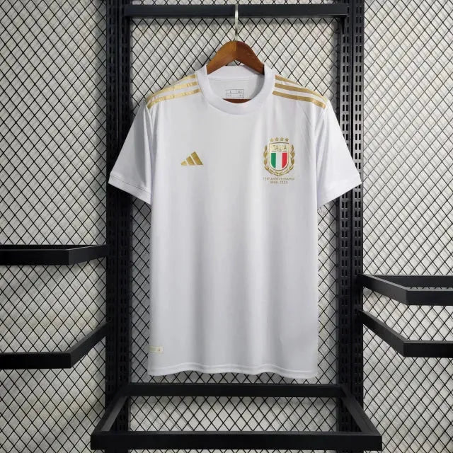 Camisa Itália Edição Comemorativa 23/24 - Torcedor Masculina Branca e Dourada - Netmantos