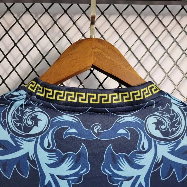 Camisa Itália x Versace 23/24- Torcedor Masculina Azul - Netmantos
