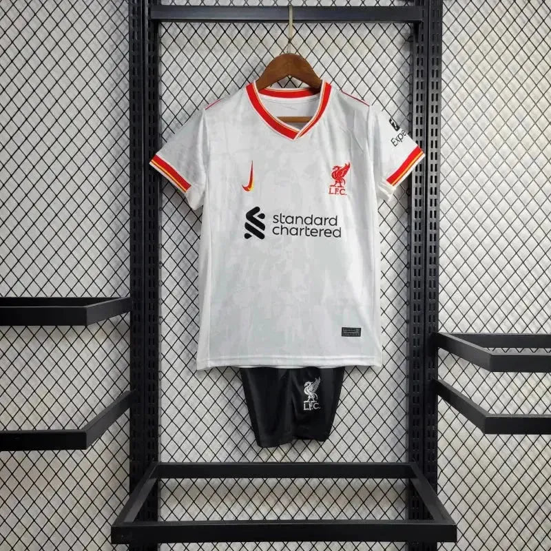Camisa Liverpool Away 2 24/25 - Torcedor Infantil Branca - Netmantos