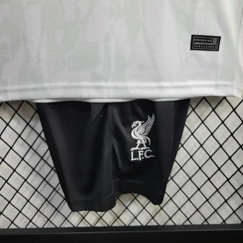 Camisa Liverpool Away 2 24/25 - Torcedor Infantil Branca - Netmantos