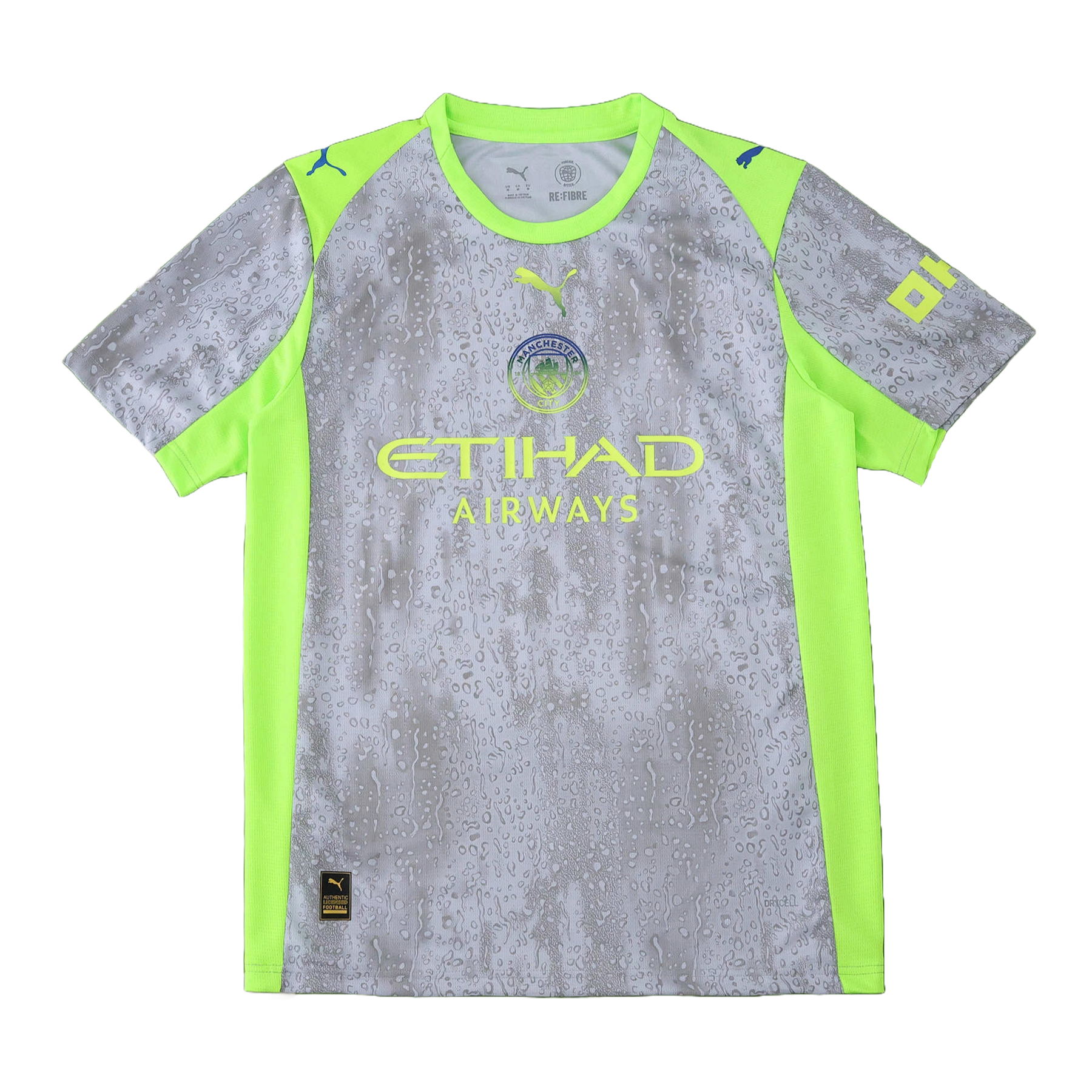 Camisa Manchester City Third Away 25/26 - Torcedor Masculina Cinza e Verde