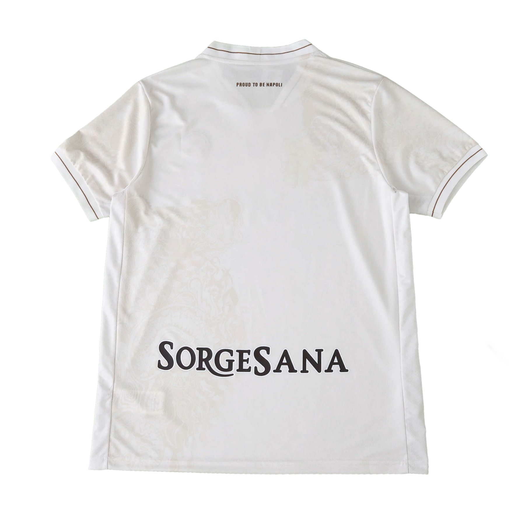 Camisa Napoli Away 25/26 - Torcedor Masculina Branca Dourada