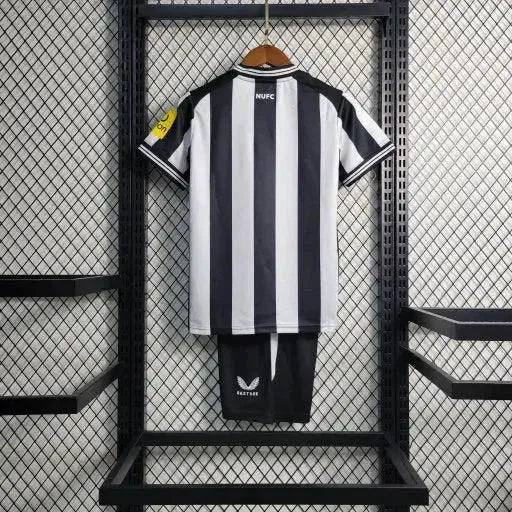 Camisa Newcastle United Home 23/24 - Torcedor Infantil Preta e Branca - Netmantos