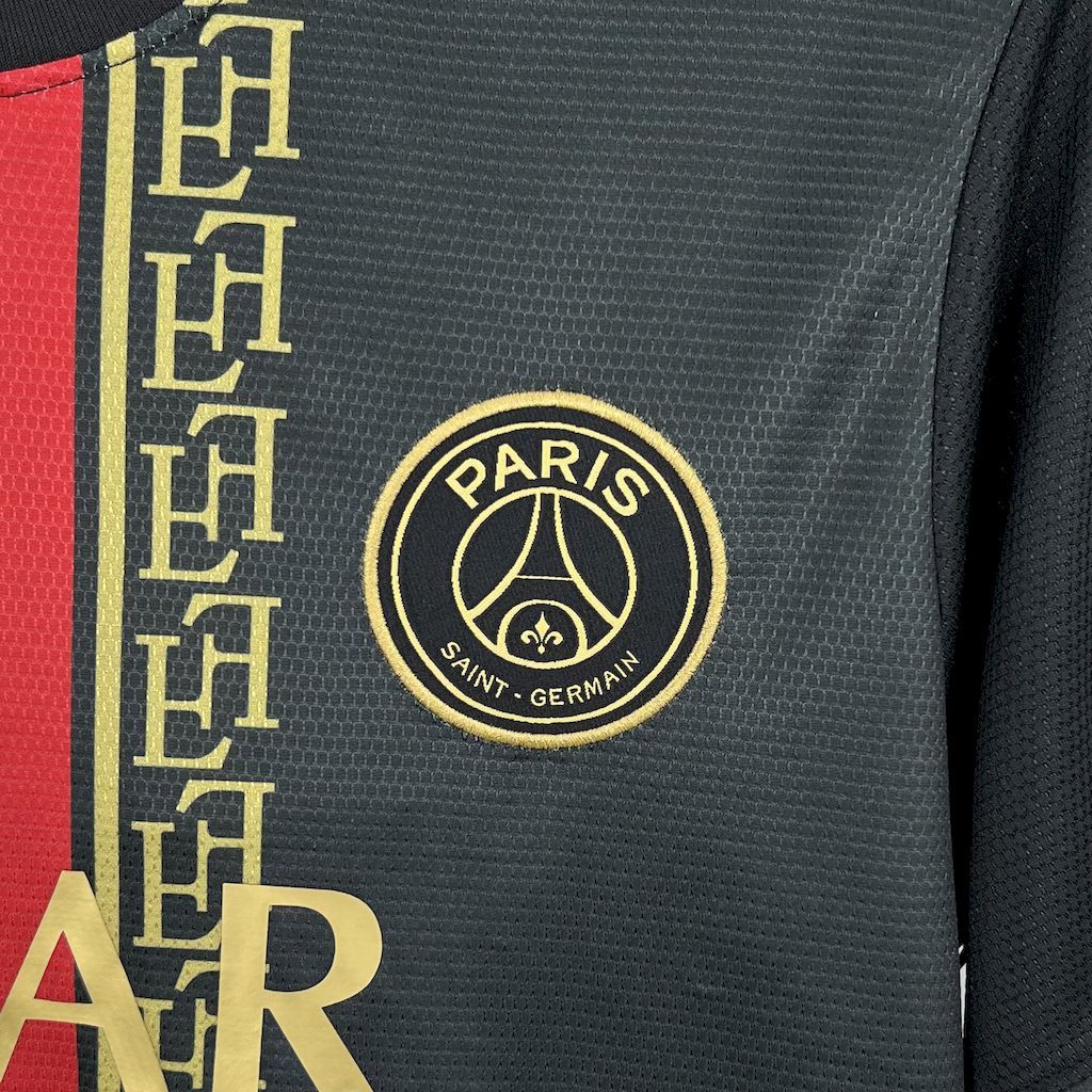 Camisa PSG Edição Especial 25/26 - Torcedor Masculina Preta e Dourada