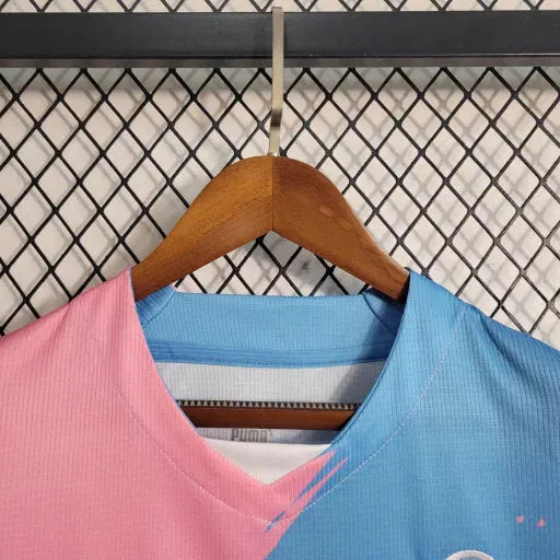 Camisa Palmeiras Edição Comemorativa 23/24 - Torcedor Masculina Azul e Rosa - Netmantos