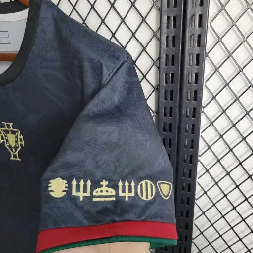 Camisa Portugal GOAT CR7 - Torcedor Masculina Preta Comma Football - Netmantos