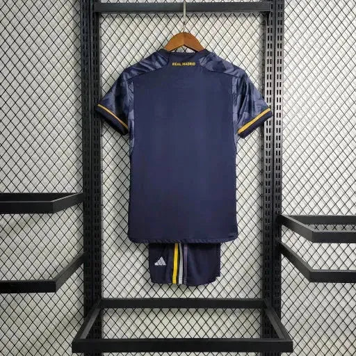 Camisa Real Madrid Away 23/24 - Torcedor Infantil Preta - Netmantos