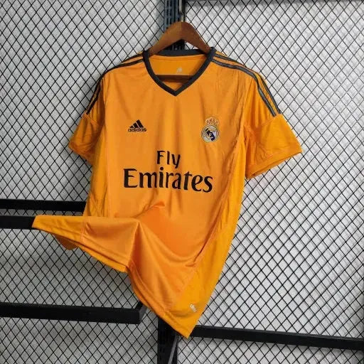 Camisa Real Madrid Away Retrô 13/14 - Torcedor Masculina Laranja - Netmantos