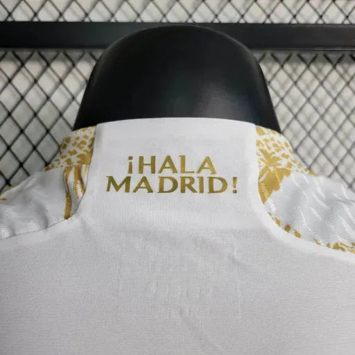 Camisa Real Madrid Edição Especial 23/24 - Jogador Masculina Branca e Dourada - Netmantos