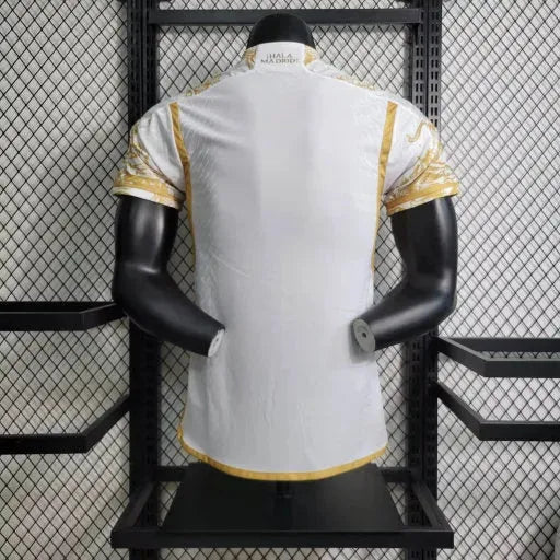 Camisa Real Madrid Edição Especial 23/24 - Jogador Masculina Branca e Dourada - Netmantos