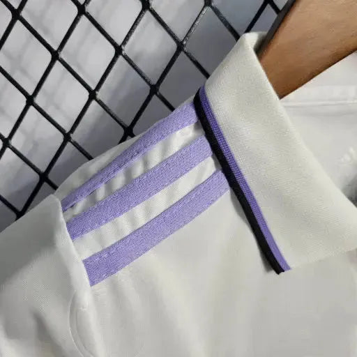 Camisa Real Madrid Home 22/23 - Torcedor Infantil Branca e Roxa - Netmantos