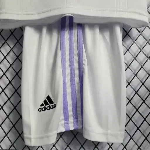 Camisa Real Madrid Home 22/23 - Torcedor Infantil Branca e Roxa - Netmantos