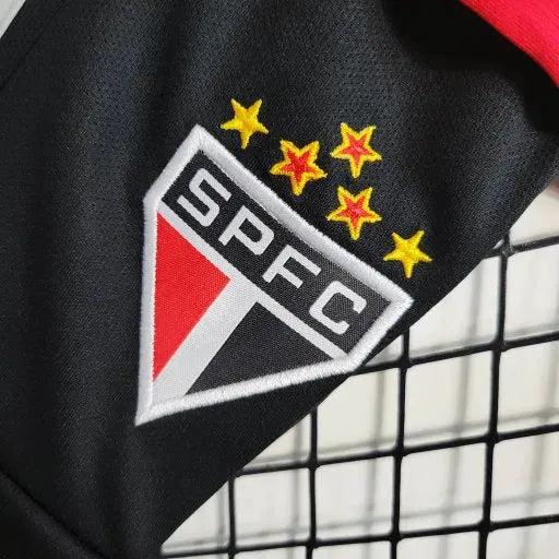 Camisa São Paulo Away 23/24 - Torcedor Infantil Preta e Vermelha - Netmantos