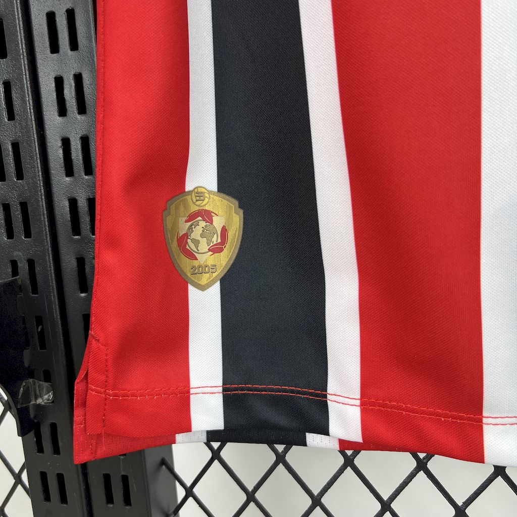 Camisa São Paulo Away 25/26 - Torcedor Masculina Vermelha + Patrocínios