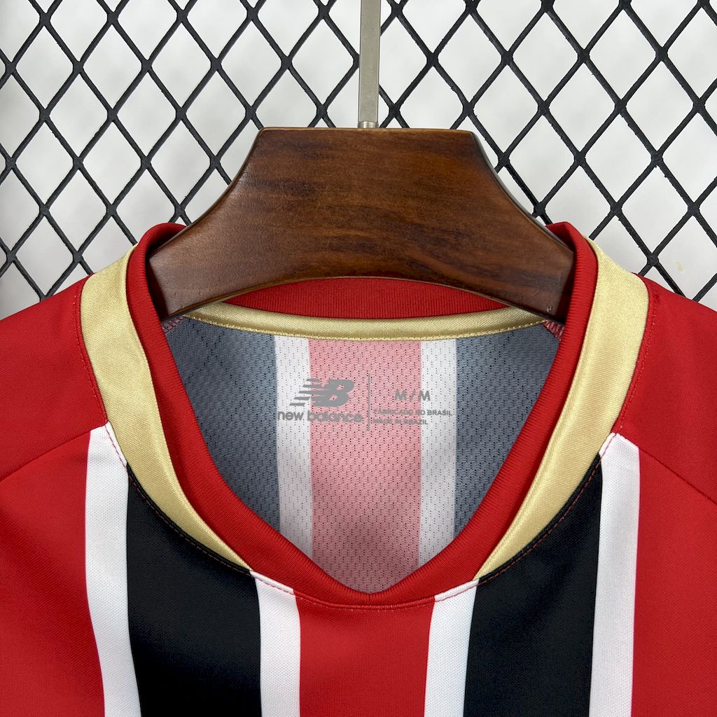 Camisa São Paulo Away 25/26 - Torcedor Masculina Vermelha + Patrocínios