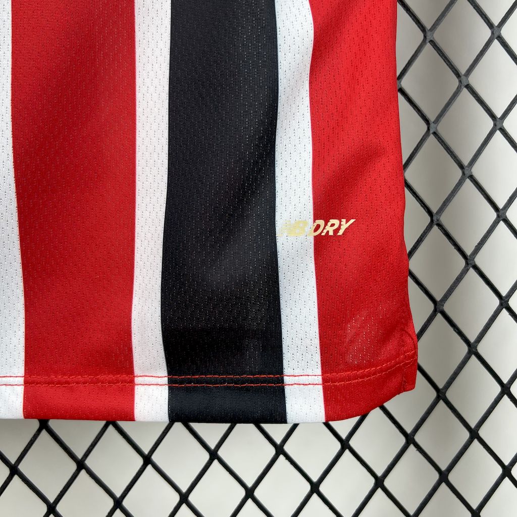 Camisa São Paulo Away 25/26 - Torcedor Masculina Vermelha + Patrocínios