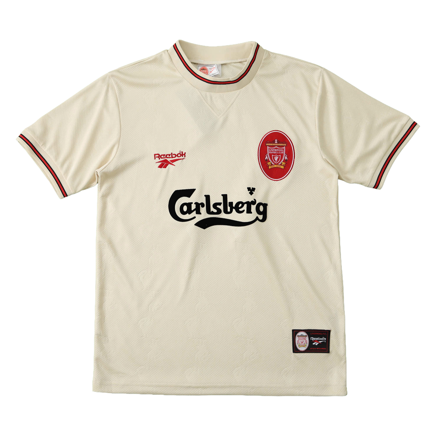 Camisa Liverpool Retrô Away 1996/97 - Torcedor Masculina Bege
