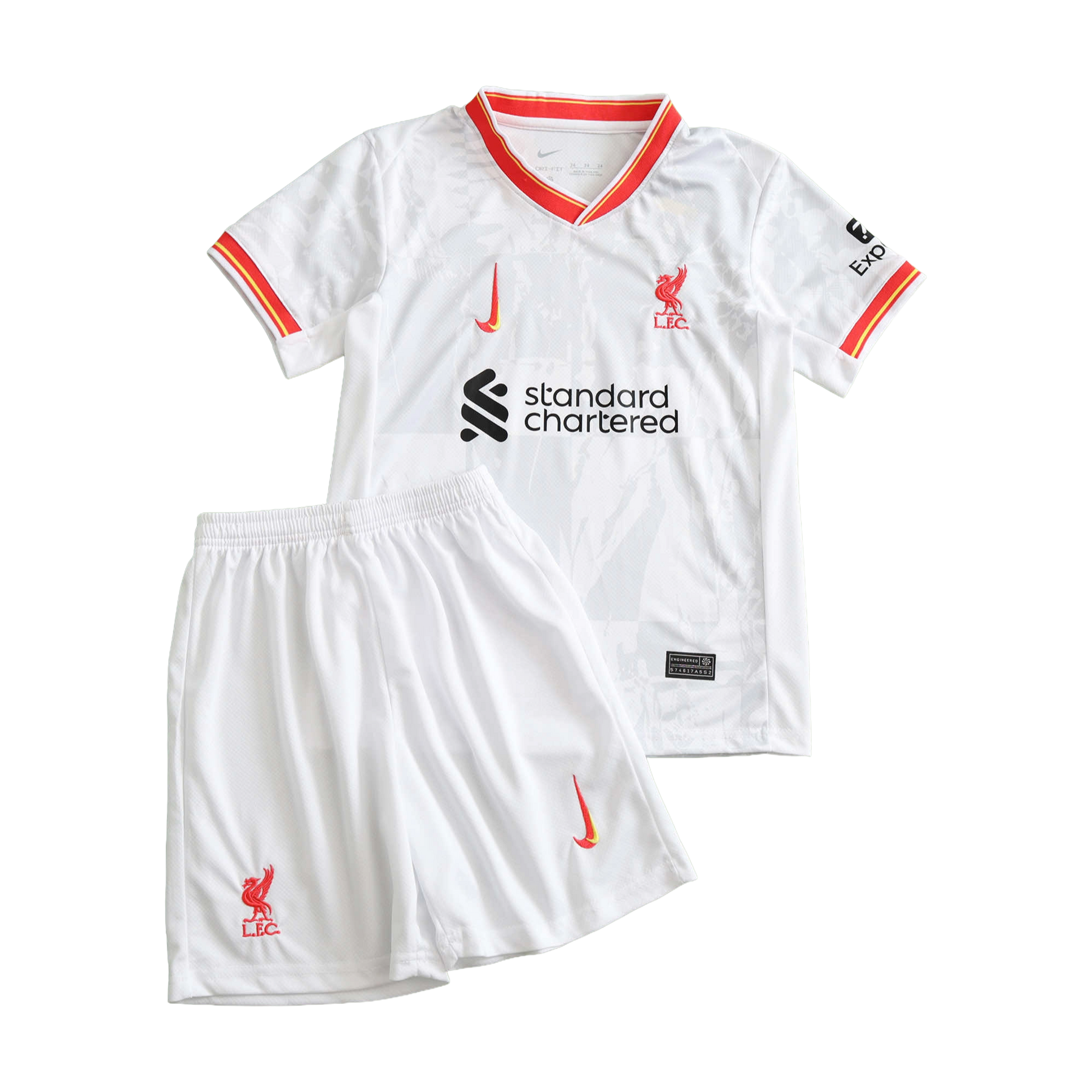 Camisa Liverpool Away 2 24/25 - Torcedor Infantil Branca