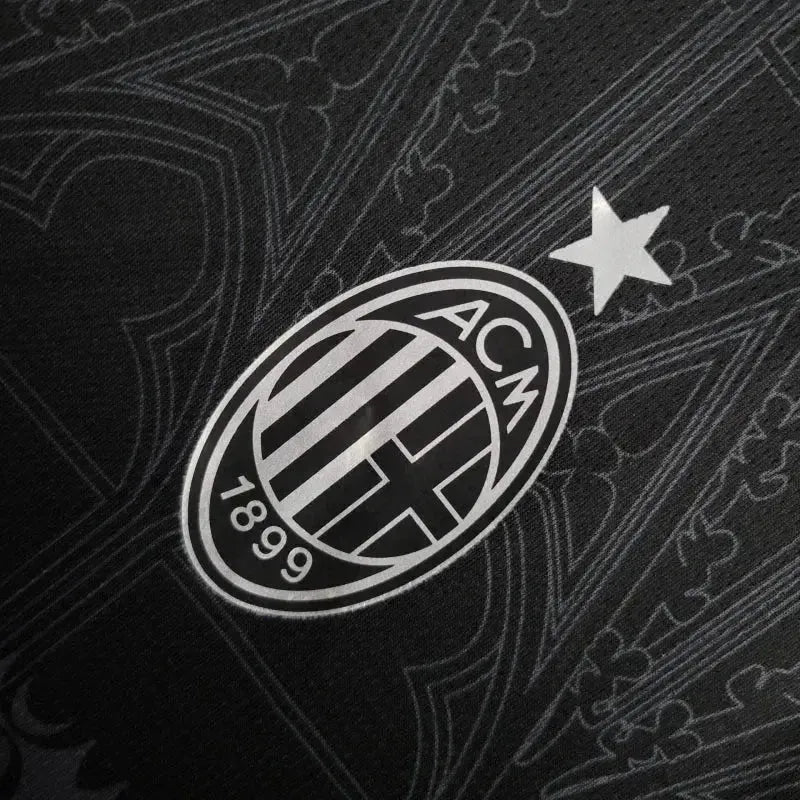 Camisa AC Milan Fourth 24/25 - Torcedor Masculina Preta - Netmantos