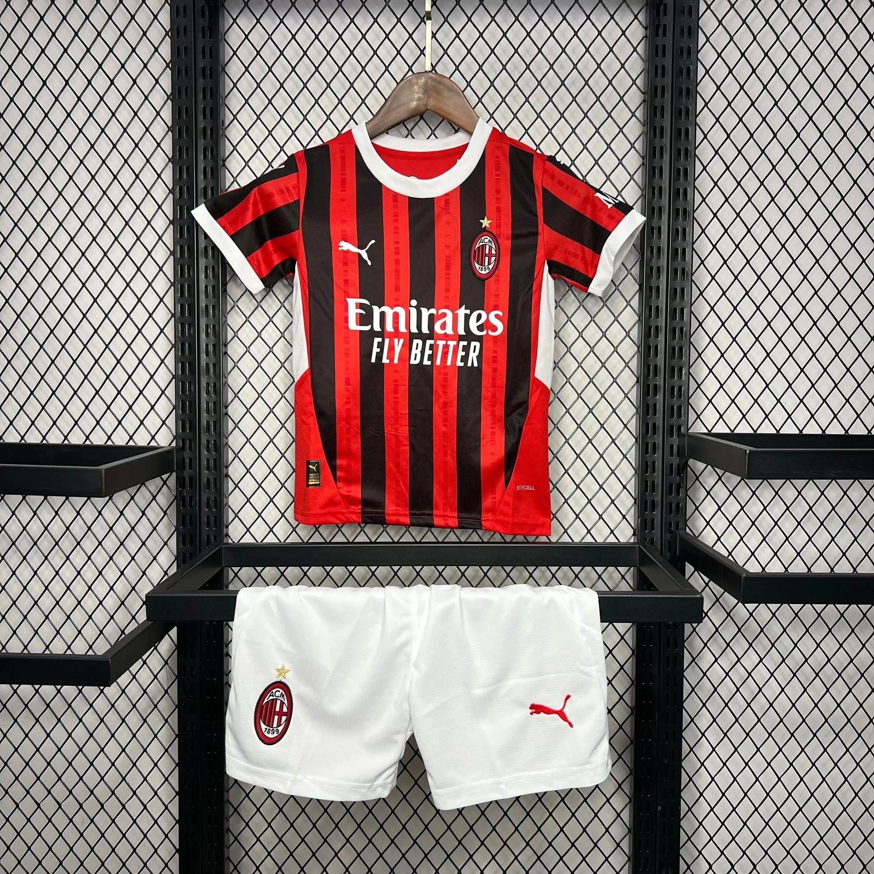 Camisa AC Milan Home 24/25 - Torcedor Infantil Vermelha - Netmantos