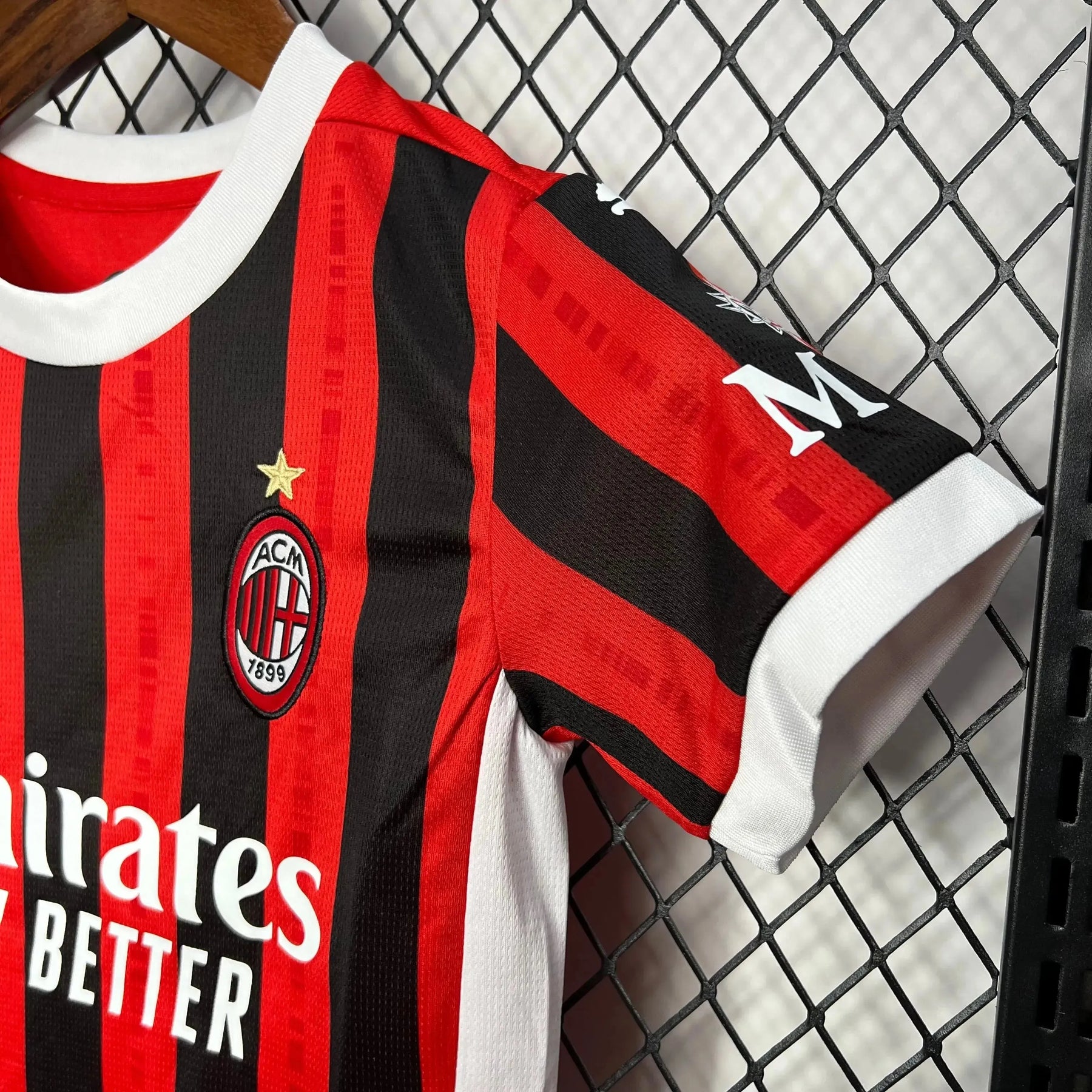 Camisa AC Milan Home 24/25 - Torcedor Infantil Vermelha - Netmantos